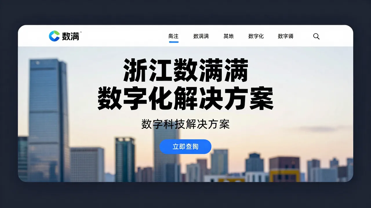 浙江数满满数字科技有限公司 首页主视觉